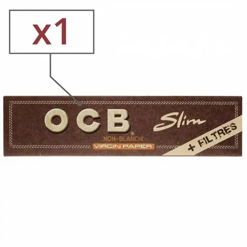 Picture of Rolling paper slim virgin and tips x1 - OCB