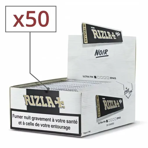 Picture of Rizla Black Slim Rolling Paper x50 - Rizla+