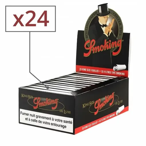 Picture of Rolling paper slim deluxe and tips x 24 - Smoking