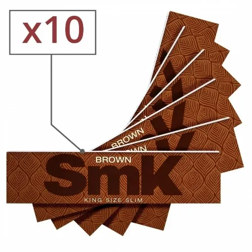 Picture of Rolling paper brown slim x 10 - Smoking