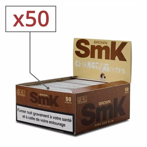 Picture of Rolling paper brown slim x 50 - Smoking