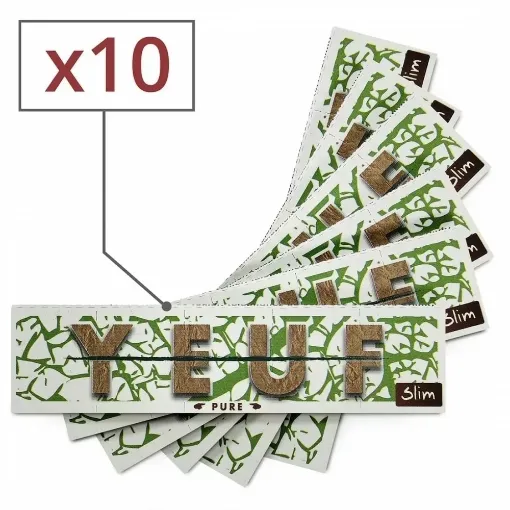 Picture of Yeuf Slim Pure Rolling Paper x10 - Yeuf