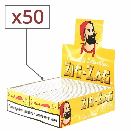 Picture of Rolling paper zig zag yellow x50 - Zig Zag