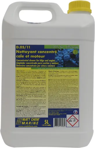 Picture of D.05/11 - Concentrated cleaner for bilge and engine aquaeous based - 5L - Matt Chem