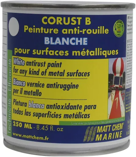 Picture of Corust B - Anti - rust paint - white RAL 9010 - 250ml - Matt Chem