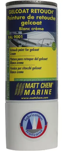 Picture of Gelcoat Retouch - Retouch paint for gelcoat - pur white RAL9001 - 150ml - Matt Chem