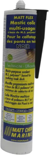 Picture of Matt Flex - Elastic sealing and gluing M.S. Polymer® based - black - 400g - Matt Chem - 400g - Black