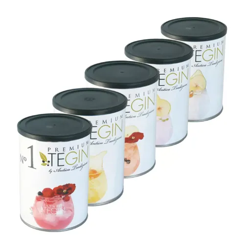 Picture of Tegin tea pack - 5 cans 1 per flavor - 30 pyramids - Antica Tradizione