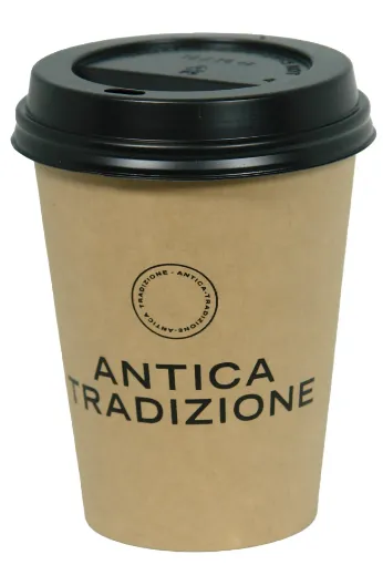 Picture of Cardboard cups with lids 360ml - 100 units - Antica Tradizione