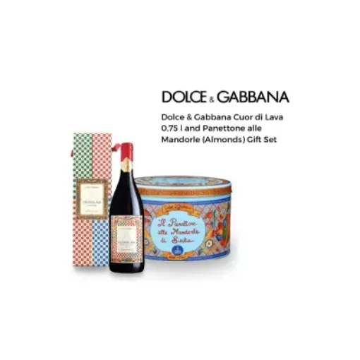 Picture of Dolce & Gabbana Cuor di Lava 0,75 l and Panettone alle Mandorle (Almonds) Gift Set