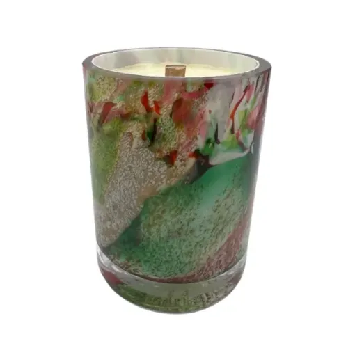 Picture of Cèdre - scented candle - handcrafted glass container - 100% natural - artiste - 220g - Art & Cires