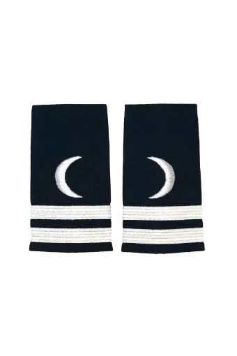 Picture of Second stewardess epaulet silver two stripes - Liquid Yacht Wear