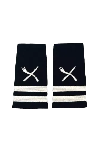 Picture of Chef epaulet silver two stripes - Liquid Yacht Wear