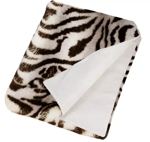 Picture of Faux fur throw - White tiger - 140x180cm - Maison Prélonge