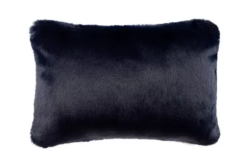 Picture of Faux fur cushion cover - Navy blue - 30x50cm - Maison Prélonge