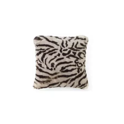 Picture of Faux fur cushion cover - White tiger - 45x45cm - Maison Prélonge