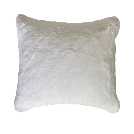 Picture of Faux fur cushion cover - White - 45x45cm - Maison Prélonge