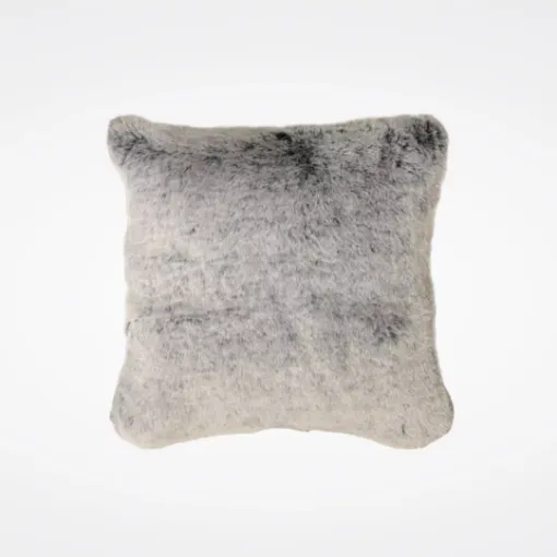 Picture of Faux fur cushion cover - Frozen black - 45x45cm - Maison Prélonge