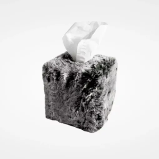 Picture of Tissue box - Square - Frozen black - Maison Prélonge