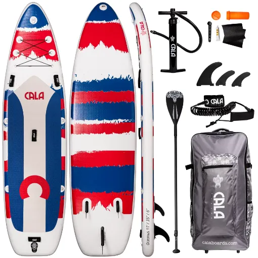 Picture of 11' Oceanus ISUP inflatable stand up paddle board set - CALA Boards