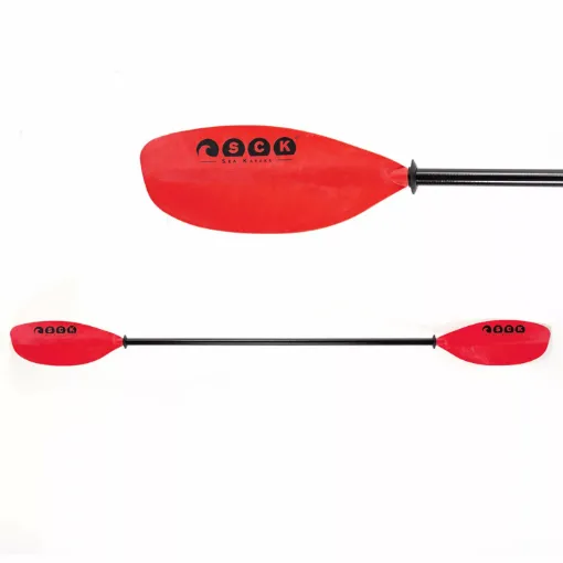 Picture of Kayak Paddle Adjustable 215 - 235cm Fiberglass - Red - SCK