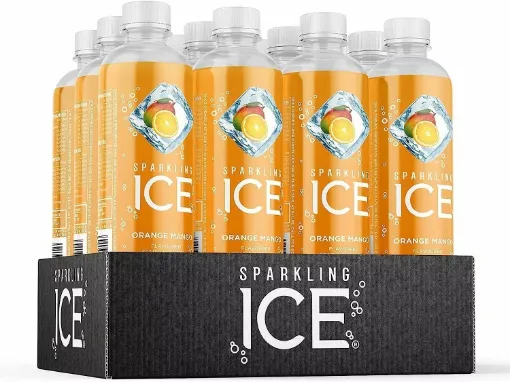 Picture of Orange Mango Flavored Sparkling Water - Contains Vitamins - 500ml x 12 - Sparkling Ice -