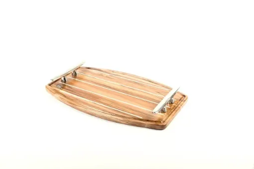 Picture of Glossy tray in teak - Wood - Marricreo