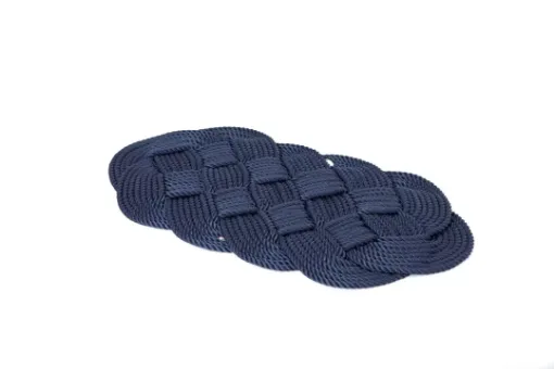 Picture of Oval ocean plait mat - rope (single color) maxi - Blue - Marricreo