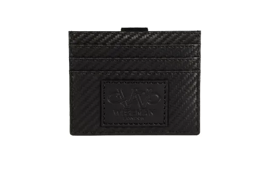 Picture of Carbon Leather card holder - Black - Wiseman Cases