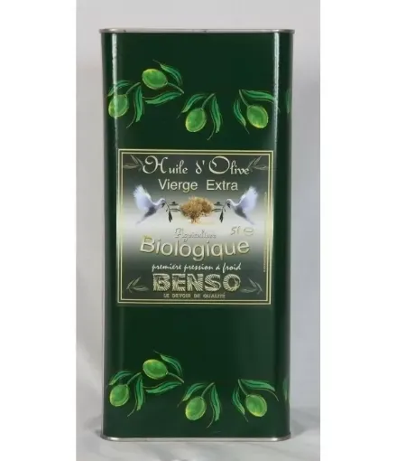 Picture of Olive oil organic can - 5L - Benso - 5L