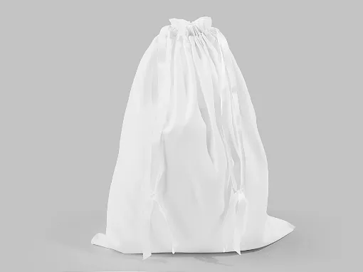 Picture of Laundry bag in heavy satin - white color - size-50-70cm - Franchini mare bespoke luxury linens