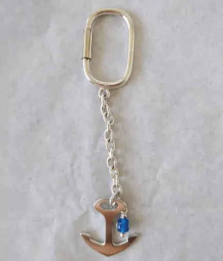 Picture of Silver key ring anchor design - Nauticalgifts