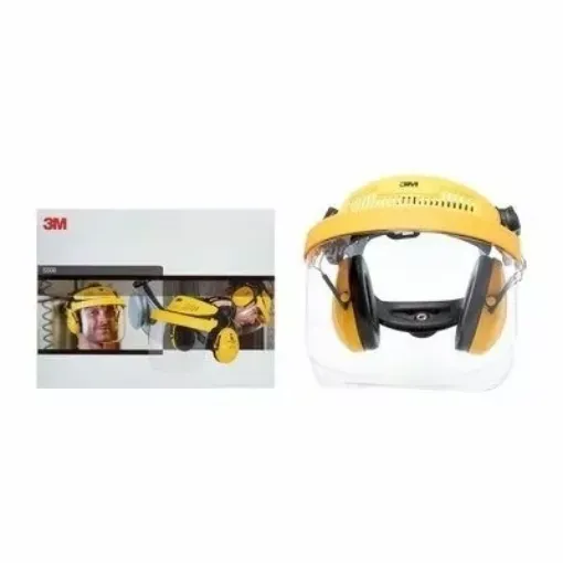 Picture of 3M g500 industrial combination: g500 - gu harness, 5f - 11 display and optime i (p3e) yellow ears - Yellow - 3M