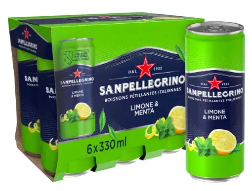 Picture of San Pellegrino Limone & Menta - 330ml x 6 - San Pellegrino