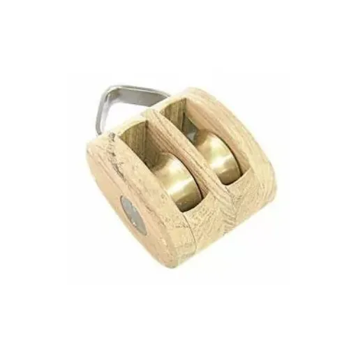 Picture of Double Teak Pulley 60mm + Ringot - MT