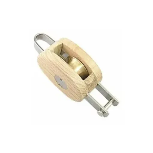 Picture of 60mm Single Teak Pulley + Ringot - MT