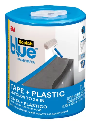 Picture of Masking film scotchblue 2093 with dispenser - Blue - 60cm x 27,4m - 3M