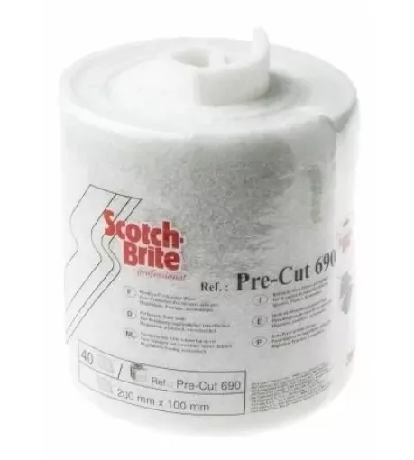 Picture of Scotch 690 pre - cut wipes - White - 40 Units - 200mm x 100mm - 3M