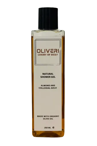 Picture of Natural Shower Gel - Almon and Colloidal Gold - 250ml - Box of 10 - Oliveri Luxury of Sicily