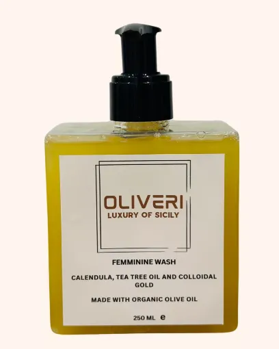 Picture of Femminine Wash - Calendula, Tea Tree and Colloidal Gold - 250ml - Box of 10 - Oliveri Luxury Of Sicily