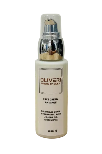 Picture of Face Cream Anti - Age - Colloidal Gold , Hyaluronic acid, Jojoba Oil and Sodium PCA - 50ml - Box of 10 - Oliveri Luxury Of Sicily