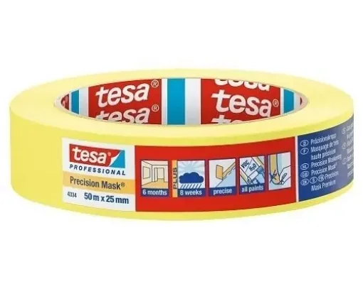 Picture of Masking tape - Yellow - 50x25mm - Tesa