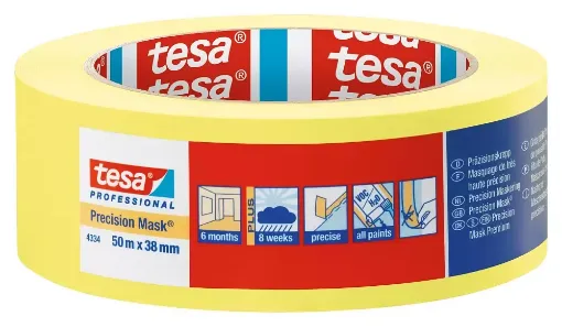 Picture of Masking tape - Yellow - 50x50mm - Tesa