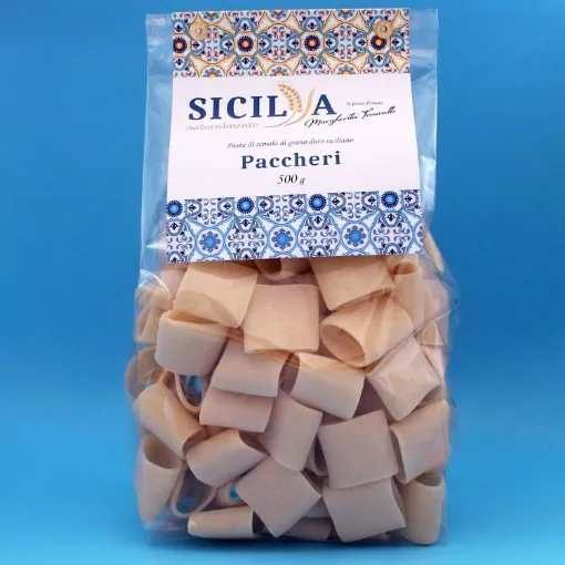 Picture of Paccheri sicilian wheat pasta 500g x 12 Sicilia Naturalmente - 500g