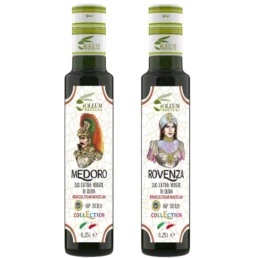 Picture of Extra virgin Olive oil IGP Sicily Collection Glass bottle 250ml x 6 Oleum Sicilia - 250ml