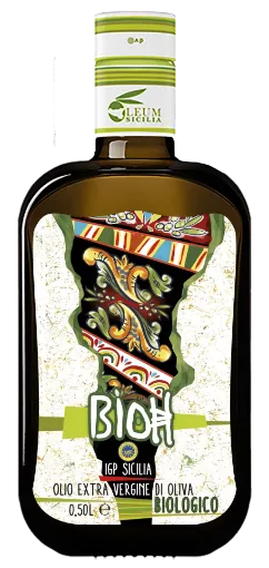 Picture of Extra virgin Olive oil BIO IGP sicily - Glass bottle - 500ml x 6 - Oleum Sicilia - 500ml