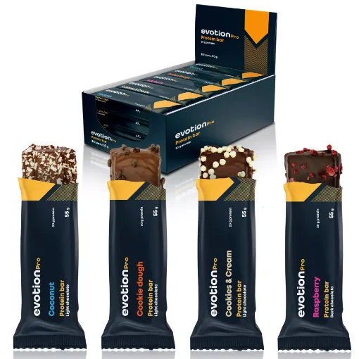 Picture of Protein bar 20 g protein per bar Mix flavors 20 x 55 g Evotion Pro