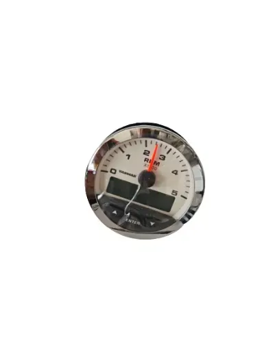 Picture of Tachometer 5K with white dial and chrome trim