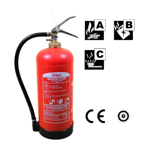 Picture of Dräger powder fire extinguisher composite 6 kg ABC (Constant pressure)