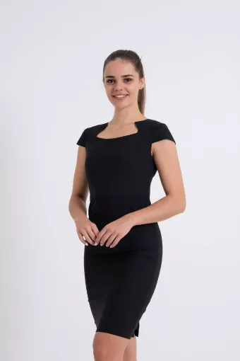 Picture of Ladies Evening Cap Sleeve Dress - 40 - Black - 40 - Marina Yacht Wear